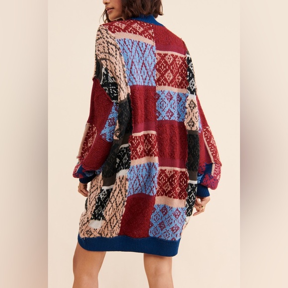 Free People Argyle Sweater Mini Dress - Picture 5 of 9